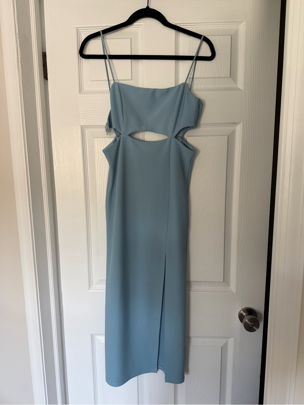 Sublime Cutout Slip Dress in Light Blue